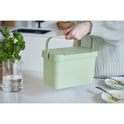 SmartStore Plastikowy kosz na odpady organiczne Collect, zielony, 5 l