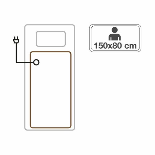Beper P203TFO100 Koc grzewczy 150 x 80 cm