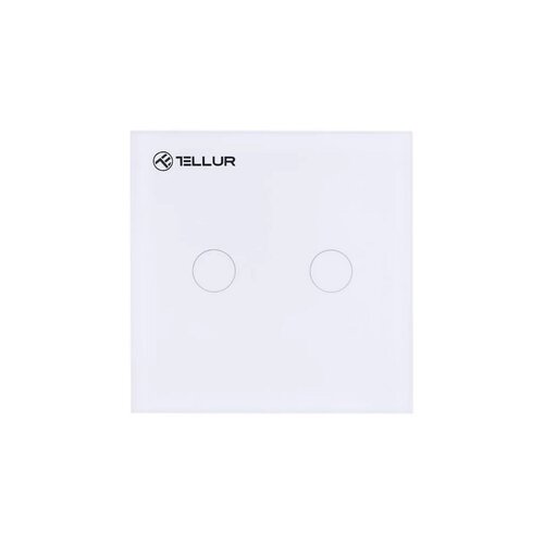 Întrerupător Tellur WiFi Smart dublu,1800 W, 10 A., alb