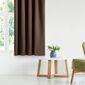 AmeliaHome Draperie Blackout Oxford Pleat maro închis, 140 x 245 cm