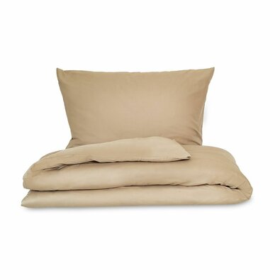 Kvalitex Set de lenjerie de pat din satin, bej,140 × 200 cm, 70 × 90 cm