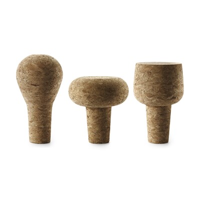 Zatyczki z korka Wine and bar, 3 sztuki