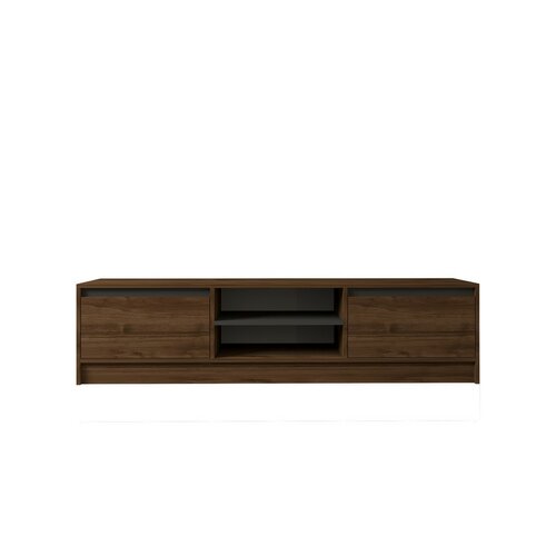 Stolik pod telewizor Olca Walnut and Anthracite