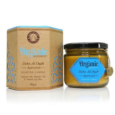 Lumânare organică Dehn Al Oudh - Agarwood 200 g însticlă