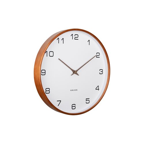 Karlsson 5993WH designové nástěnné hodiny bílá, pr. 40 cm