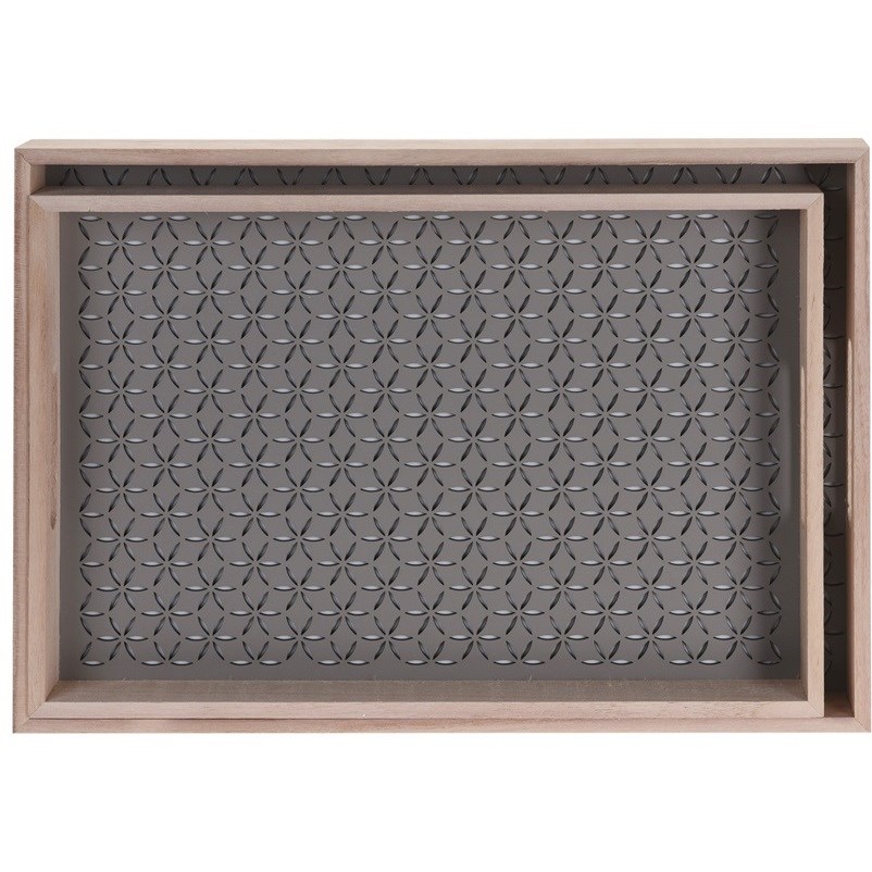 Servírovací podnos Trento hnedá, 2 ks