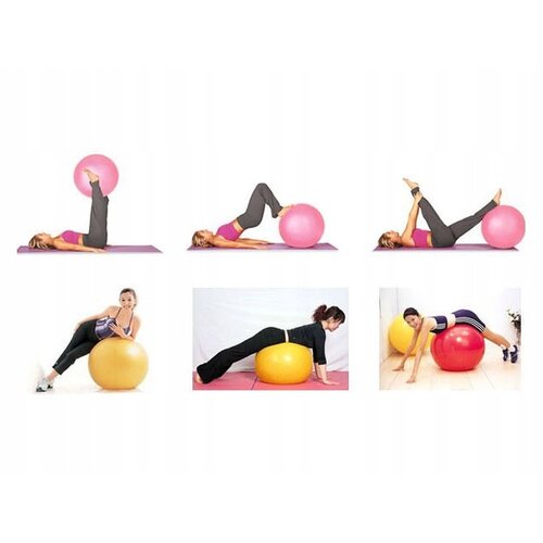 Gimnastična žoga 65 cm s črpalko, modra
