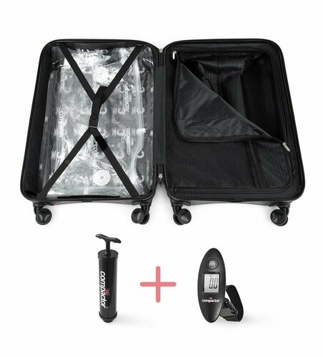 Compactor Cosmos XL utazóbőrönd, 53,5 x 31 x 80cm, ezüst