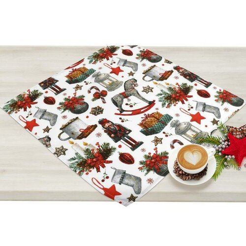 Bellatex Tischdecke Nussknacker, 50 x 50 cm