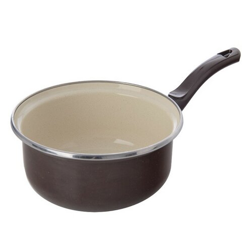 Orion Cratiță emailată cu margine Brown, diametru16 cm