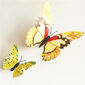Naklejki 3D motyle z magnesem żółty, 12 szt.