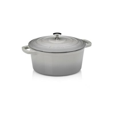 Kela Litoželezni lonec s pokrovom CALIDO, svetlosiv, 26 cm