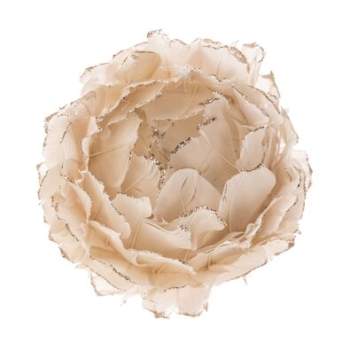 Flori suspendate din pene roz, 8 cm
