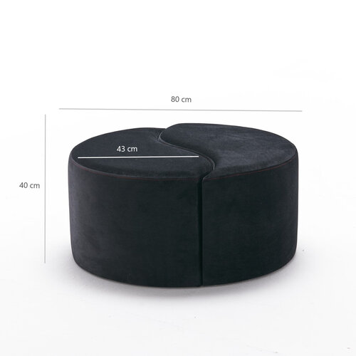 Taburet Alis Pouf negru