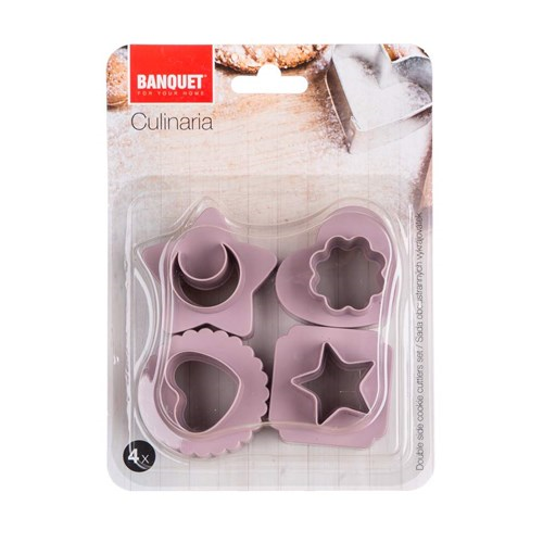 Banquet Sada obojstranných vykrajovadiel Culinaria, 4 ks, mix farieb