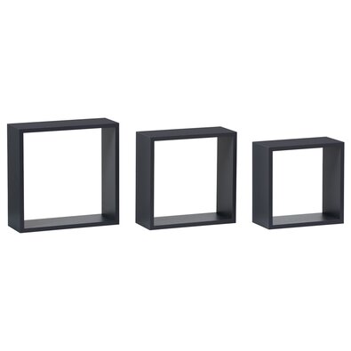 Wandregal, 3er-Set, mattgrau, 30 x 11,7, 27 x 11,7, 24 x 11,7 cm