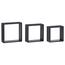 Wandregalset P-008, grau matt, 3er-Set