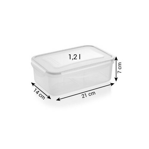 Tescoma 2 Frischhaltedosen mit Schalen FRESHBOX 1,2 l, rechteckig