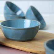 Set de 6 boluri din ceramică Facetta 12 cm,turcoaz