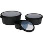 Set de caserole din plastic EH 3 buc, verde