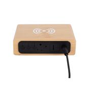 Ceas cu alarmă LED Karlsson 5934 cu încărcare 10,5cm , bambus