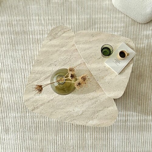 Ballare Travertine dohányzóasztal szett, 2 db
