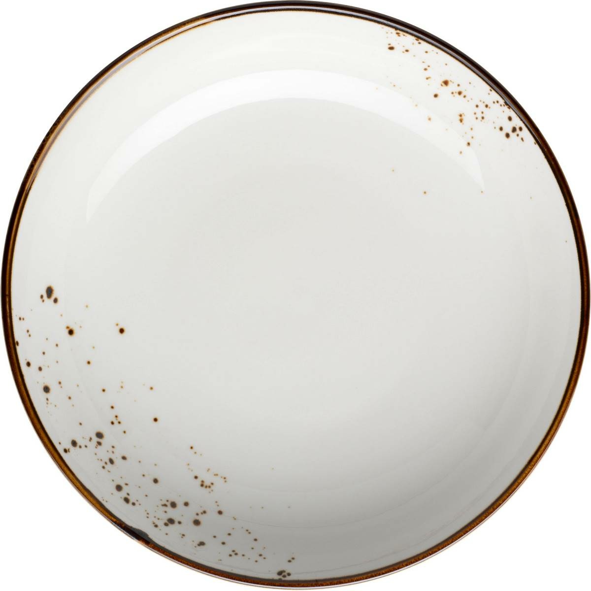 Product detail of Mäser Hluboký talíř Pintar White hnědé tečky 21 cm