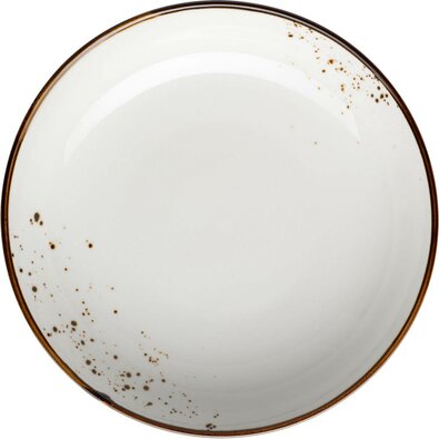 Mäser Hlboký tanier Pintar Biele hnedé bodky 21 cm