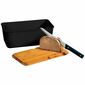 Kesper 58091 Brotkasten mit Schneidebrett, schwarz, 34 x 14 x 18 cm