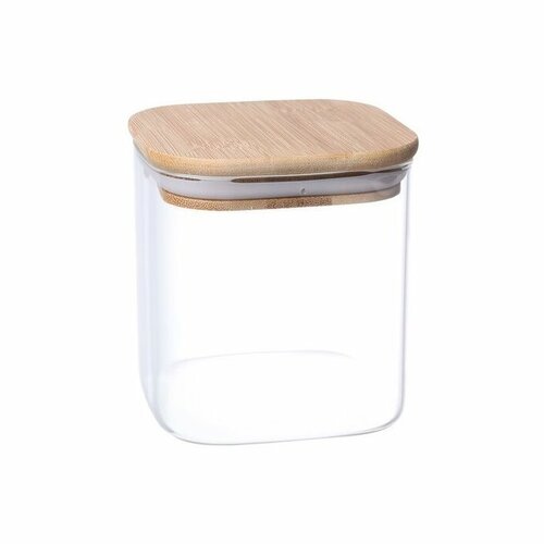 4Home Steklena posoda za živila z pokrovom Bamboo,550 ml