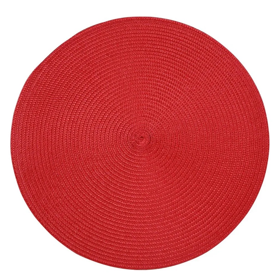 Suport de farfurie Altom Straw roșu, diametru 38 cm, set de 4