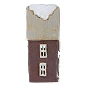 Decorațiuni de Crăciun Căsuță de iarnă cu coș defum, ceramică, violet închis