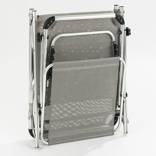 Leżak z daszkiem, szary