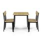 Set de masă Industrial cu 4 scaune, 110 x 70 x 76cm, stejar sălbatic