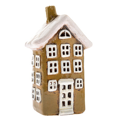 Świecznik ceramiczny Domek, 20 cm