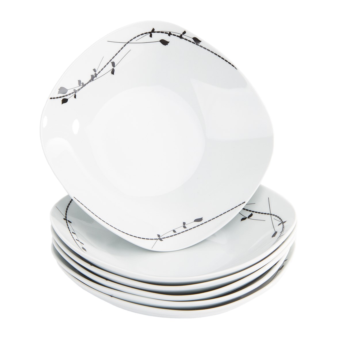 Domestic 6-dielna sada hlbokých tanierov Londra, 21,5 cm