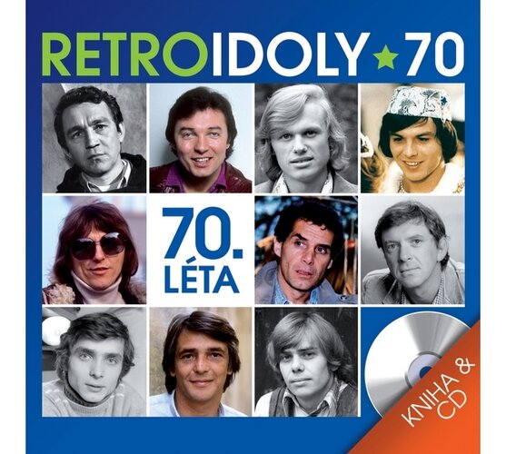 Retro Idoly 70. léta, CD a kniha, modrá