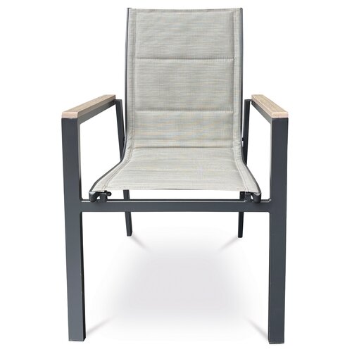 Autronic Scaun de grădină, aluminiu, textil, bej,A ZC-S1110 BK