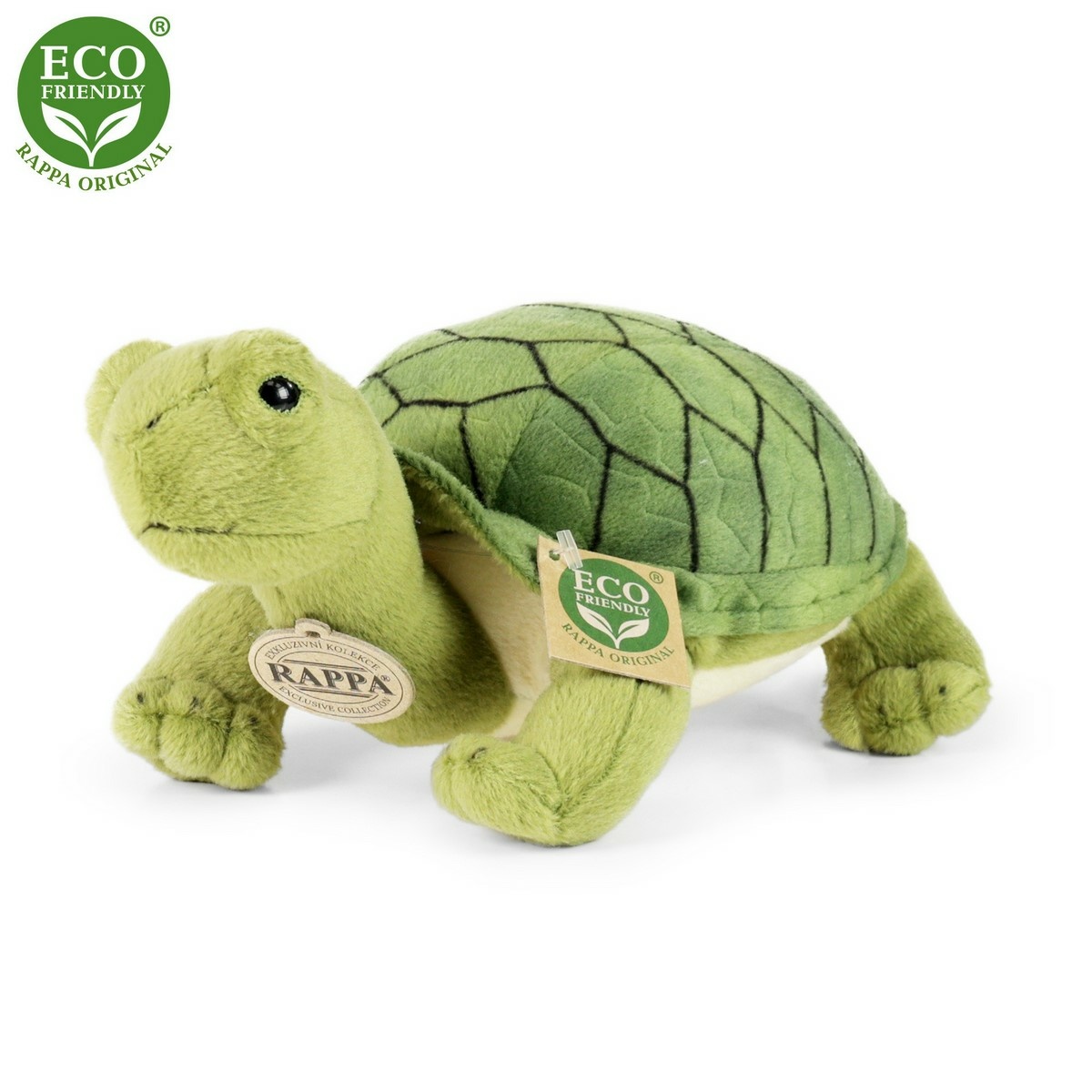 Jucărie pluș Rappa Broască țestoasă Agata verde, 25 cm ECO-FRIENDLY