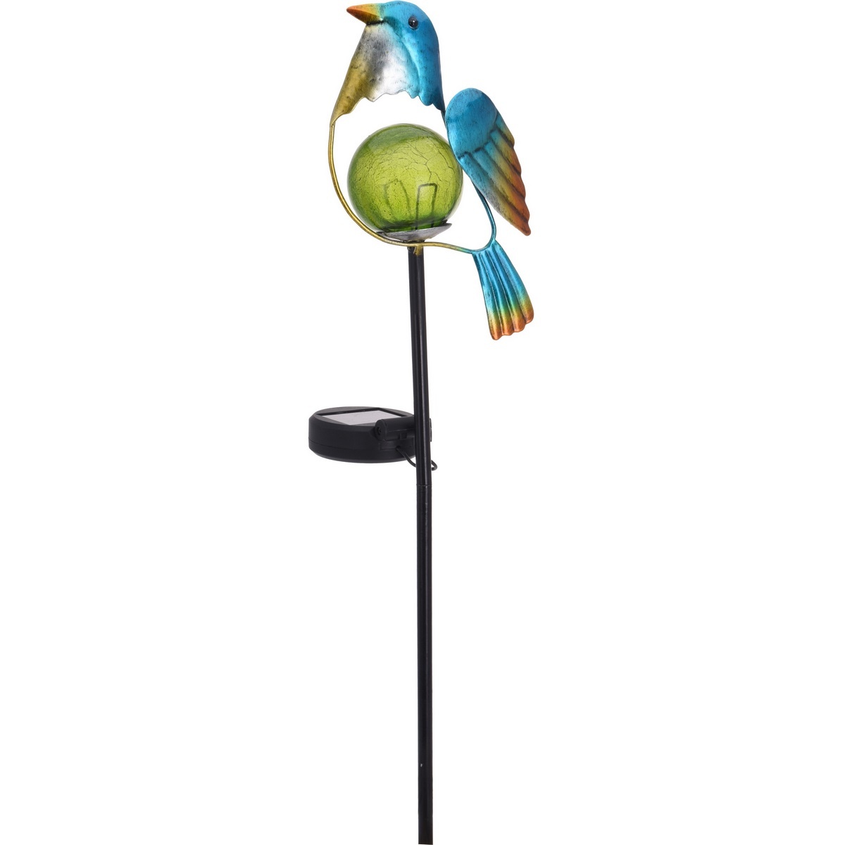 Obrázok Solárna lampa Bird modrá, 13 x 6 x 52 cm