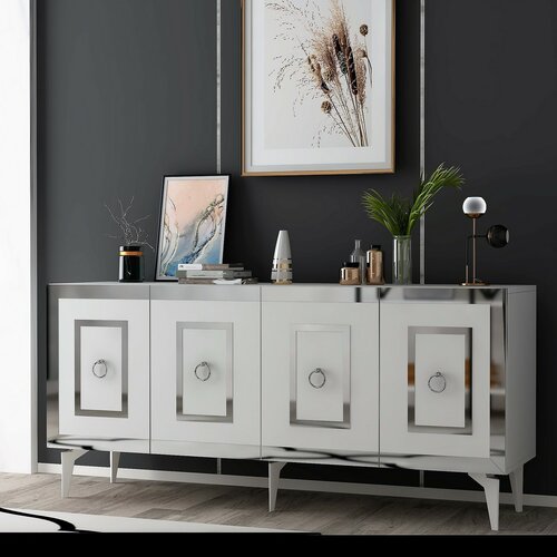 Schrank Karya White and Silver