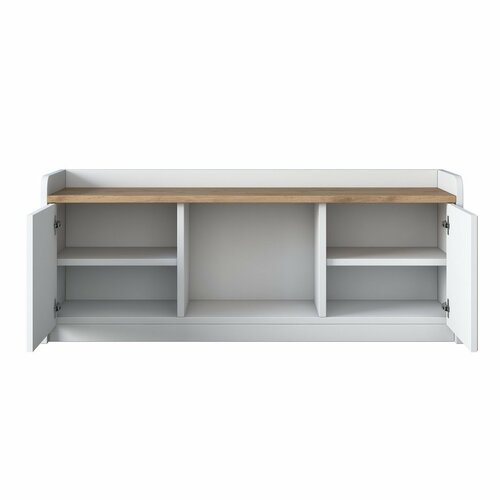 Dulap pentru pantofi Pilo White and Walnut