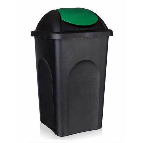 Hulladékkosár MP 60 L, zöld fedéllel