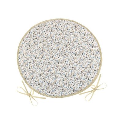 Bellatex Sedež EMA okrogel gladek Cvet bež-modra,40 cm