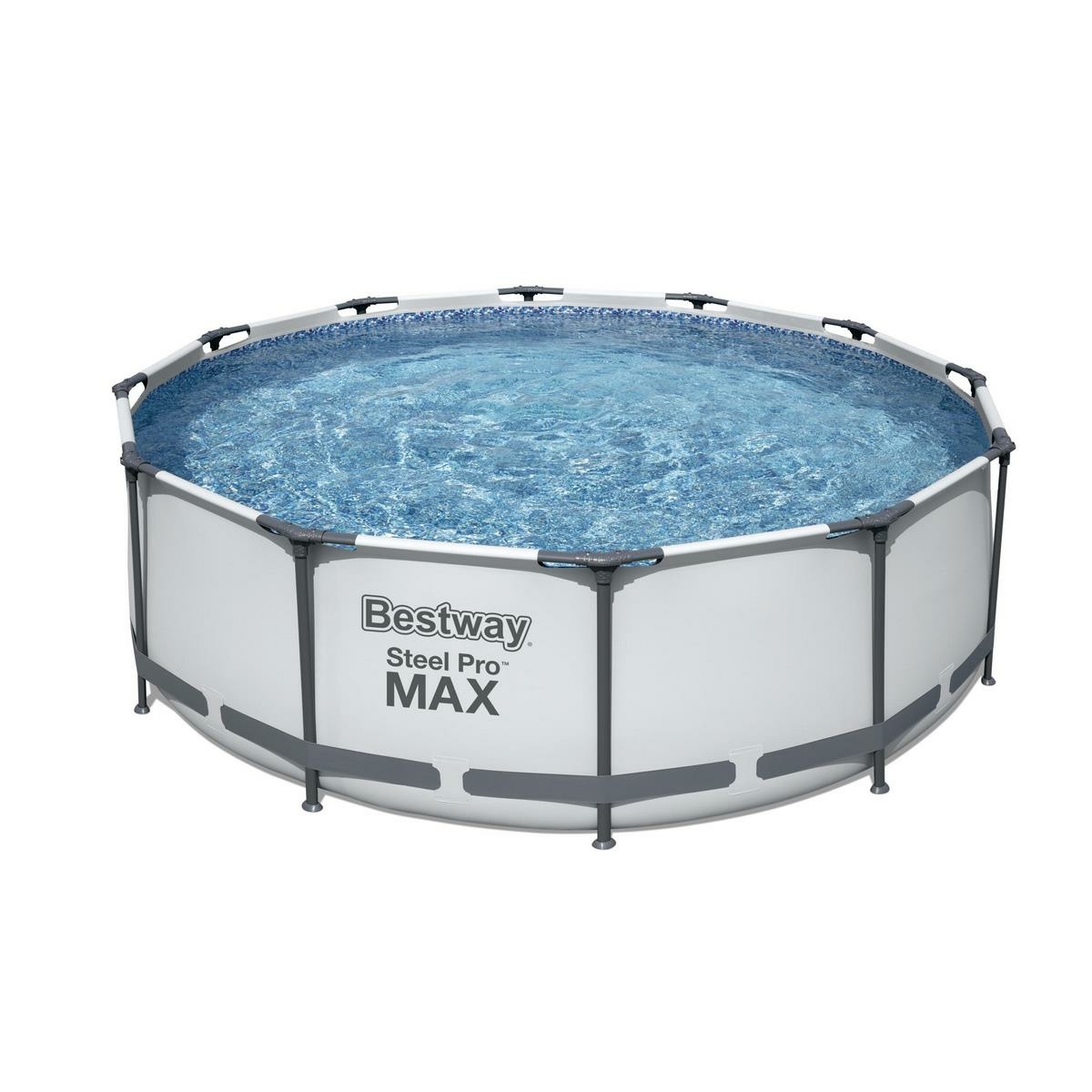 Bestway 56418 Basen naziemny Steel Pro MAX, 366 x100 cm, z filtracją i schodkami
