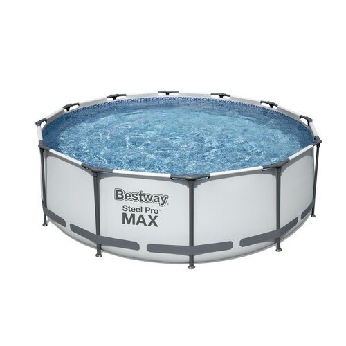 Bestway 56418 Steel Pro MAX Föld feletti medence, 366 x 100 cm, szűrővel és lépcsővel