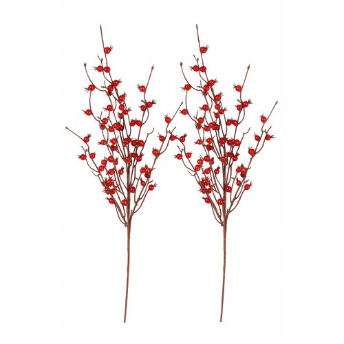 Set de ramuri artificiale Boabe roșii, 2 bucăți,70 cm