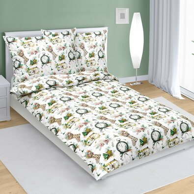 Bellatex Bombažno posteljnino Božični čas, 140 x200 cm, 70 x 90 cm