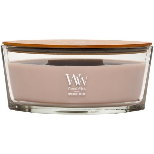Woodwick dišeča sveča Ship Patchouli Creme, 453 g