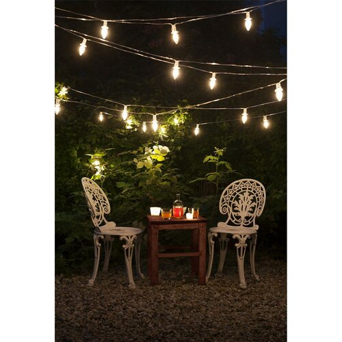 Světelný řetěz Šiška, 20 LED žárovek Filament, čirý kabel, základní